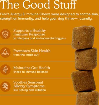 Show full view: Fera Pets Allergy & Immune Support Soft Chew Supplement for Dogs, 90 count slide 3 of 12
