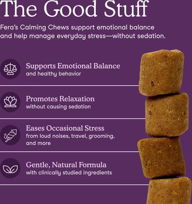 Show full view: Fera Pets Calming Soft Chews Supplement for Dogs, 90 count slide 3 of 12