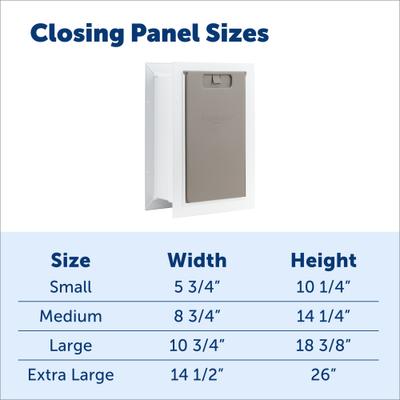 Show full view: PetSafe Closing Panel Dog & Cat Door Cover, Tan, Medium slide 3 of 5