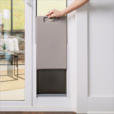 Show full view: PetSafe Closing Panel Dog & Cat Door Cover, Tan, Medium slide 4 of 5