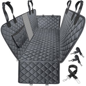 Katziela Compact Hammock Dog Car Seat Cover, Black