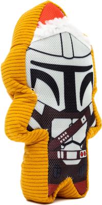 Show full view: Buckle-Down Christmas Star Wars Holiday Mandalorian Santa Cookie Plush Dog Toy slide 2 of 5