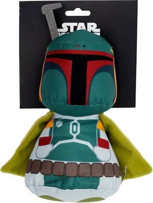 Show full view: Buckle-Down Star Wars Boba Fett Big Head Plush Dog Toy slide 3 of 4