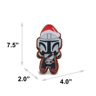 Show full view: Buckle-Down Christmas Star Wars Holiday Mandalorian Santa Cookie Plush Dog Toy slide 5 of 5