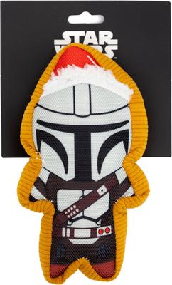 Show full view: Buckle-Down Christmas Star Wars Holiday Mandalorian Santa Cookie Plush Dog Toy slide 4 of 5