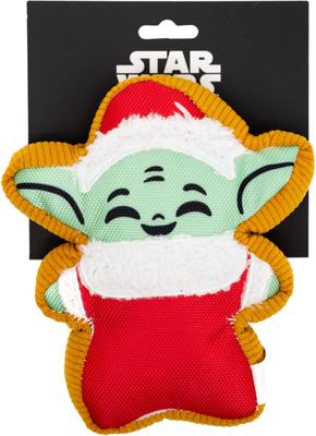 Show full view: Buckle-Down Christmas Star Wars Holiday Grogu Santa Cookie Plush Dog Toy slide 4 of 5