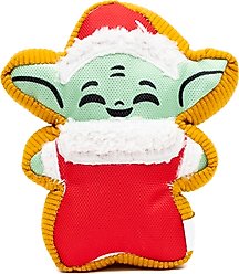Buckle-Down Christmas Star Wars Holiday Grogu Santa Cookie Plush Dog Toy