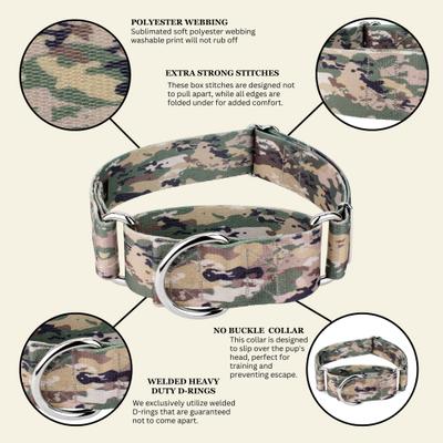 Show full view: Country Brook Petz HossFit Jr Wide Martingale Dog Collar, Mountain Viper, X-Large slide 9 of 9