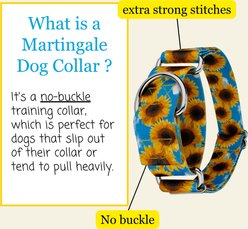 Country Brook Petz HossFit Jr Sunflowers Wide Martingale Dog Collar, Yellow, X-Large: 23 to 31-in neck, 1.5-in wide slide 2 of 9