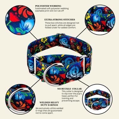 Show full view: Country Brook Petz HossFit Jr Potpourri Wide Martingale Dog Collar, Large slide 6 of 8