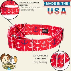 Country Brook Petz HossFit Jr Anchors Away Wide Martingale Dog Collar, Red, X-Large: 23 to 31-in neck, 1.5-in wide slide 2 of 8