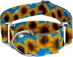 Country Brook Petz HossFit Jr Sunflowers Wide Martingale Dog Collar, Yellow, Medium: 15 to 21-in neck, 1.5-in wide slide 1 of 9