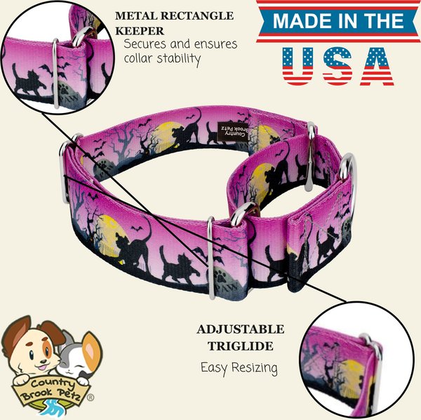 Country Brook Petz HossFit Jr Woodland Bone Camo Wide Martingale Dog Collar
