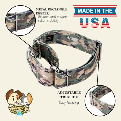 Show full view: Country Brook Petz HossFit Jr Wide Martingale Dog Collar, Mountain Viper, X-Large slide 2 of 9