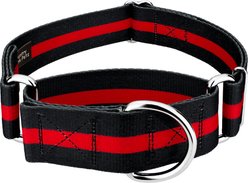 Country Brook Petz HossFit Jr Thin Red Line Wide Martingale Dog Collar, X-Large