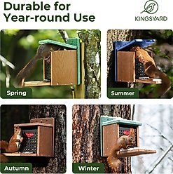 Kingsyard Recycled Plastic Squirrel Feeder, Brown slide 2 of 7