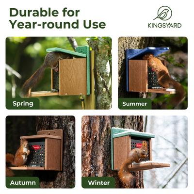 Show full view: Kingsyard Recycled Plastic Squirrel Feeder, Brown slide 7 of 8