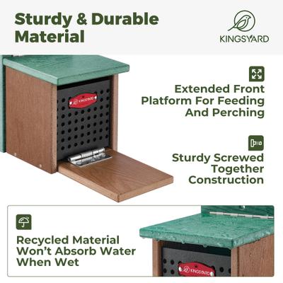 Show full view: Kingsyard Recycled Plastic Squirrel Feeder, Green slide 4 of 8