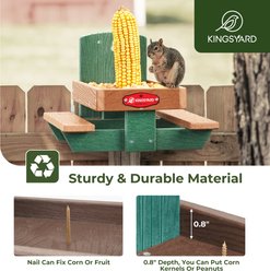 Kingsyard Recycled Plastic Squirrel Feeder Table, Green slide 2 of 5