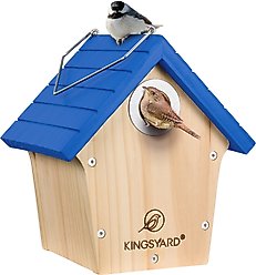 Kingsyard Wooden Wren House, Blue