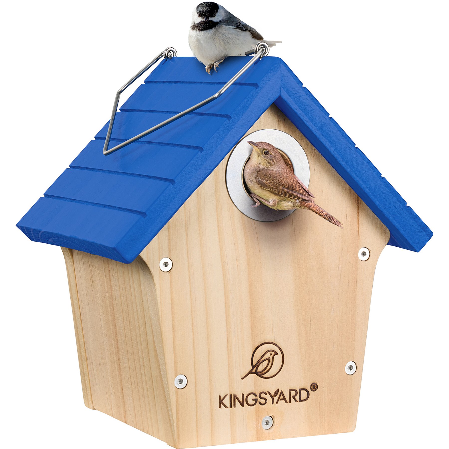Kingsyard Wooden Wren House, Blue