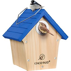 Kingsyard Wooden Wren House, Blue