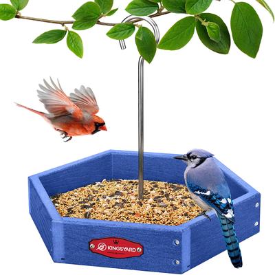 Show full view: Kingsyard Recycled Plastic Bird Tray Feeder, Blue slide 6 of 8