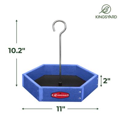 Show full view: Kingsyard Recycled Plastic Bird Tray Feeder, Blue slide 2 of 8
