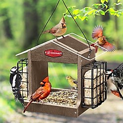 Kingsyard Recycled Plastic Double Suet Wild Bird Feeder, Brown slide 2 of 7