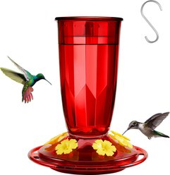 Kingsyard Plastic Hummingbird Feeder, 16-oz, Red, 1 count