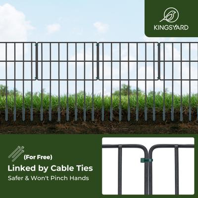Show full view: Kingsyard Animal Barrier Fences for Gardens, Black, 10 count slide 3 of 10