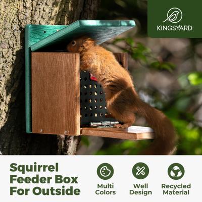 Show full view: Kingsyard Recycled Plastic Squirrel Feeder, Green slide 6 of 8