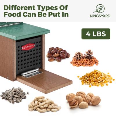 Show full view: Kingsyard Recycled Plastic Squirrel Feeder, Green slide 5 of 8