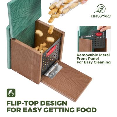 Show full view: Kingsyard Recycled Plastic Squirrel Feeder, Green slide 3 of 8