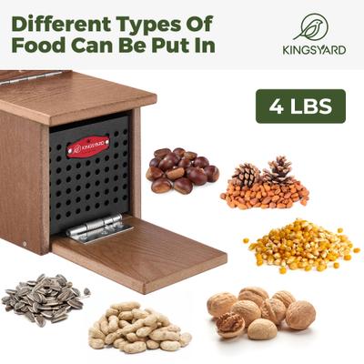 Show full view: Kingsyard Recycled Plastic Squirrel Feeder, Brown slide 5 of 8