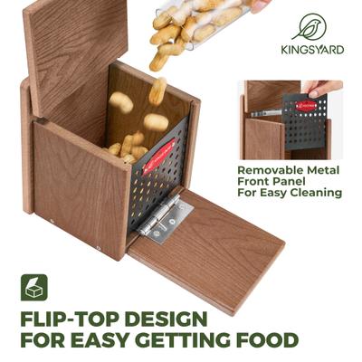 Show full view: Kingsyard Recycled Plastic Squirrel Feeder, Brown slide 3 of 8