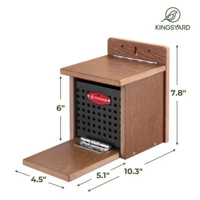 Show full view: Kingsyard Recycled Plastic Squirrel Feeder, Brown slide 2 of 8