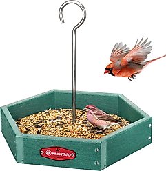 Kingsyard Recycled Plastic Bird Tray Feeder, Green