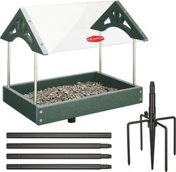 Kingsyard Adjustable Platform Outdoor Wild Bird Feeder, Green