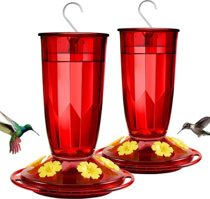 Show full view: Kingsyard Plastic Hummingbird Feeder, 16-oz, Red, 2 count slide 2 of 10