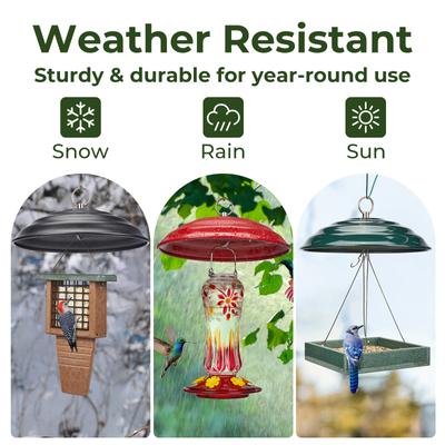 Show full view: Kingsyard Metal Weather Protective Dome for Bird Soda Bottle Feeder, Black slide 8 of 9