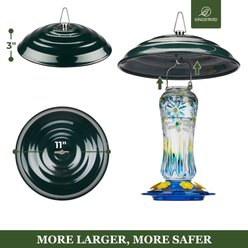 Kingsyard Metal Weather Protective Dome for Bird Soda Bottle Feeder, Green slide 2 of 8