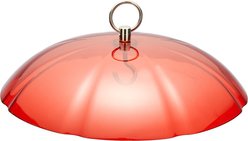 Kingsyard Plastic Weather Protective Dome Cover for Bird Tube Feeder, Red