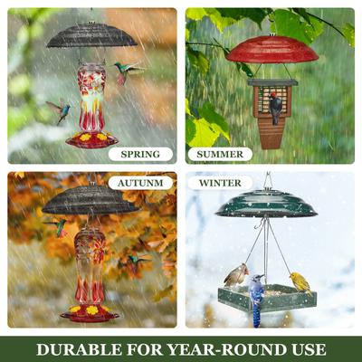 Show full view: Kingsyard Metal Weather Protective Dome for Bird Soda Bottle Feeder, Black slide 6 of 9
