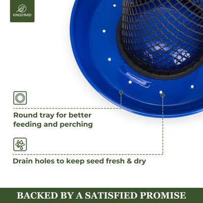 Show full view: Kingsyard Heavy Duty Metal Mesh Bird Tube Feeder, Blue slide 4 of 9