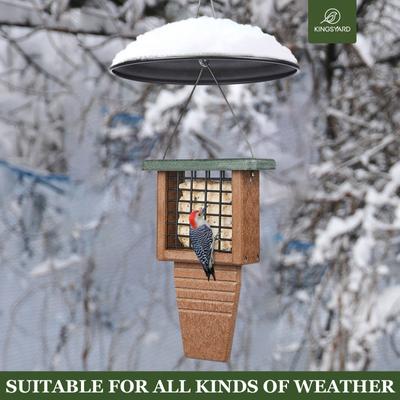 Show full view: Kingsyard Metal Weather Protective Dome for Bird Soda Bottle Feeder, Black slide 4 of 9
