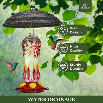 Show full view: Kingsyard Metal Weather Protective Dome for Bird Soda Bottle Feeder, Black slide 3 of 9