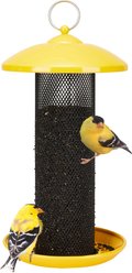 Kingsyard Metal Mesh Finch Bird Tube Feeder, Yellow