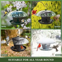 Kingsyard Dual-Use Metal Mesh Wild Bird Hopper Feeder, Iron Grey slide 2 of 6