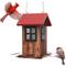 Show in main carousel: Kingsyard Small Bird House Bird Hopper Feeder, Black & Red slide 1 of 8